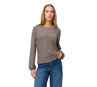 Klassische Bluse ZERO "Damen mit grafischem Print", Damen, Gr. 40, creambraun, Stoff, Obermaterial: 96% Polyester, 4% Elasthan, bedruckt, figurumspielend normal, U-Boot-Ausschnitt, eng, Blusen (485944