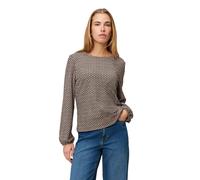 Klassische Bluse ZERO "Damen mit grafischem Print", Damen, Gr. 42, creambraun, Stoff, Obermaterial: 96% Polyester, 4% Elasthan, bedruckt, figurumspielend normal, U-Boot-Ausschnitt, eng, Blusen (485944