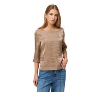 Klassische Bluse ZERO "Damen mit Knittereffekt", Damen, Gr. 34, gold, Web, Obermaterial: 85% Viskose, 15% Polyamid. Füllung:, glänzend, festlich, figurumspielend normal, Rundhals, weit, Blusen (601442