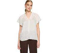 Klassische Bluse ZERO "Damen mit V-Ausschnitt", Damen, Gr. 42, sanftes weiß, Obermaterial: 80% Viskose, 15% Polyamid, 5% Polyester, durchscheinend, figurumspielend normal, V-Ausschnitt, Blusen Bluse (