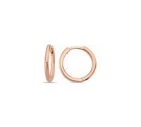 Klassische Damen Creolen 925 Sterling Silber Rosegold - Elegante 15 mm Ohrringe, Zeitloses Basic-Design