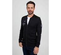 klassische FQ1924 FQErland Herren Zip-Jacke mit Stehkragen Jacke 21900122-ME-193911 Schwarz 2XL