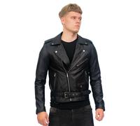 Klassische Herren-Bikerjacke aus Brando-Leder - Antalya S