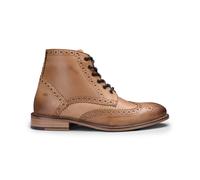 Klassische Herren-Gatsby-Brogue-Stiefeletten aus Oxford-braunem Leder EU 42 / UK 8