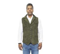 Klassische Herrenweste aus glattem Ziegenveloursleder-Exeter 4XL