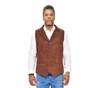 Klassische Herrenweste aus glattem Ziegenveloursleder-Exeter 4XL
