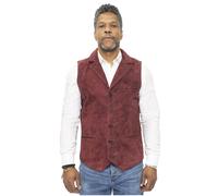 Klassische Herrenweste aus glattem Ziegenveloursleder-Exeter XL