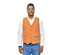 Klassische Herrenweste aus Ziegenveloursleder - Norwich 4XL