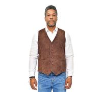 Klassische Herrenweste aus Ziegenveloursleder - Norwich XL