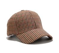 Klassische karierte Baseballkappe, Herrenkappe, Herren, Damen, Baseballkappe für Damen, Baseballkappe für Herren, rot, 58