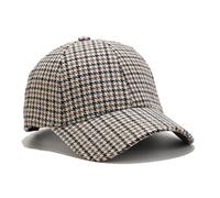Klassische karierte Baseballkappe, Herrenkappe, Herren, Damen, Baseballkappe für Damen, Baseballkappe für Herren, grau, 58
