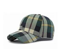 Klassische Karierte Baseballkappe Verstellbar Plaid Muster Basecap Unisex Casual Style (DE/NL/SE/PL, Numerisch, 55, 60, Grün)