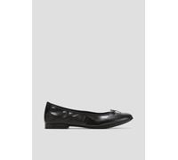 Klassische Leder-Ballerinas mit Schleifchen-Detail 37 schwarz 6008820.022.37