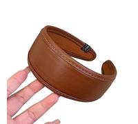 Klassische Leder Kopfbedeckung mit breitem Rand, leichtem Haarstyling Gerät mit breiter Krempe für lässige, formelle Anlässe Leder Kopfbedeckung für Damen