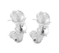 Klassische Ohrringe mit klaren Perlen für den täglichen Gebrauch, robust und leicht, ideal für Büro oder gesellschaftliche Ausflüge, trendige Ohrstecker