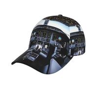 Klassische Papa-Baseballmütze für Männer und Frauen, verstellbare Baseballmütze, afrikanischer Leopardenmuster, für alle Jahreszeiten, Mehrfarbig/Fantasie (Airplane Cockpit), talla nica