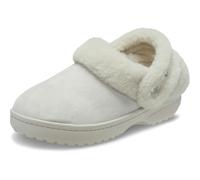 Klassische, unauffindliche gefütterte Holzschuhe, flauschige Hausschuhe