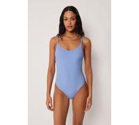 Klassischer Badeanzug Premium Fit Blau L