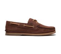 Bootsschuh TIMBERLAND "CLASSIC BOAT - BOAT SHOE", Herren, Gr. 41, braun (dk brn suede), Leder, Schuhe Bootsschuh, Classic Bootsschuh aus Timberland Premium Leder (14744360-41) dk brn suede