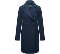 Kurzmantel NAVAHOO "Frostjuwel 14", Damen, Gr. L (40), blau (navy), Obermaterial: 80% Polyester, 10% Modacryl, 10% Viskose, Innenfutter: 100% Polyester, Ärmelfutter: 100% Polyester, elegant, gerade ca