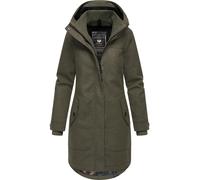 Wintermantel RAGWEAR "Jannisa Coat", Damen, Gr. M (38), grün (olivgrün), Obermaterial: 100% Polyester. Innenfutter: 100% Polyester. Wattierung: 100% Polyester, tailliert ca. Mitte Oberschenkel, hoch g