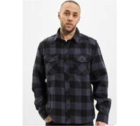 klassisches Brandit Checkshirt Flanell-Hemd Herren Holzfäller-Hemd Langarm B4002 Schwarz Grau 5XL
