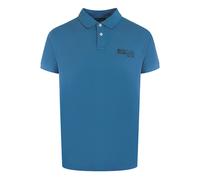 Klassisches Kurzarm-Kragen-Logo-Poloshirt in Blau