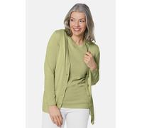 Klassisches Stricktwinset grün 21