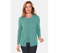 Klassisches Stricktwinset grün 40