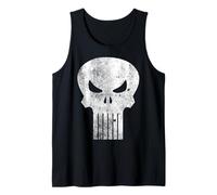 Klassisches Totenkopf-Logo im Retro-Look von Marvel The Punisher Tank Top
