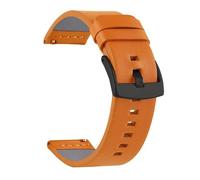 Klauer Leder-Uhren-Band-Gurt 18-24mm Schnellveröffentlichungswachenbänder, Orange schwarz, 24mm