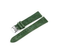 Klauer Wildleder-Leder-Uhren-Band 18-22mm Leder Ersatzarmband, Dunkelgrün, 18mm