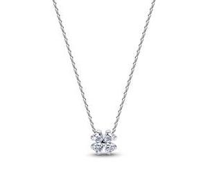 Kleeblatt Halskette Damen, 925er Silber, Timeless