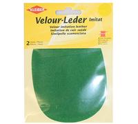 Kleiber 12,5 x 10 cm Ovaler Knie-/Ellbogenflicken aus Velours-Lederimitat zum Annähen, grün