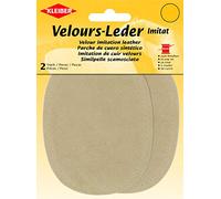 Kleiber + Co.GmbH Velour-Leder-Imitat klein, Gelb, ca. 13 cm x 10 cm