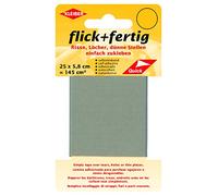 Kleiber Reparatur-Set Flick + Fertig – selbstklebend Nylonflicken, 100% Polyamid, hellgrau, 25x5,8cm