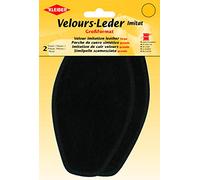 Kleiber 18 x 10 cm Große Flicken aus Velours-Lederimitat, 1 Paar, braun