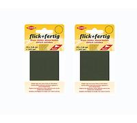 Kleiber 2er Set Flicken Flick+Fertig Oliv Grün 2x145 cm² Selbstklebend Reparatur Nylon Camping Freizeit 25 x 5,8 cm
