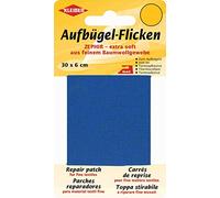 KLEIBER Zephir-Aufbügel-Flicken 300 x 60 mm mittelblau