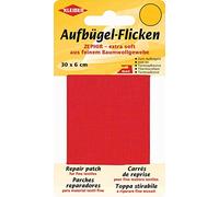 Kleiber + Co.GmbH Zephir Aufbügelflicken, Baumwolle, rot, 30 x 6 x 0.3 cm