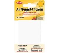 Kleiber + Co.GmbH Aufbügel-Flicken Zephir Aufbügelflicken, Baumwolle, weiß, 30 x 6 x 0.3 cm