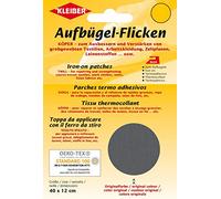 Kleiber Köper-Bügelflicken 33001, dunkelgrau, ca. 40 x 12 cm