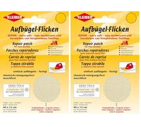 Kleiber 40 x 12 cm Ausbesserungsflicken für feine Strickwaren aus Baumwolle zum Aufbügeln, cremefarben (Packung mit 2)