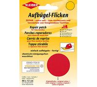 Kleiber 40 x 12 cm Ausbesserungsflicken für feine Strickwaren aus Baumwolle zum Aufbügeln, rot