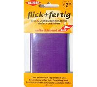 Kleiber 43082 Flick + fertig Selbstklebender Nylon Ausbesserungsflicken, 100% Polyamid, violett, 25 x 6 x 0,02 cm , (145 cm²)