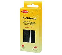 Kleiber 81916 Klettband, 100 Prozent Polyester, schwarz, 100 x 2 x 0,1 cm