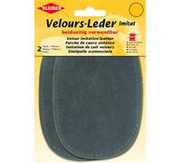 Kleiber 89710 Velours-Leder Imitat, Polyester, dunkelgrau, ca. 15 cm x 10 cm