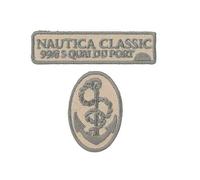 Kleiber Bügelbild Patch Applikation zum Aufbügeln 2er Set Maritim Nautik Anker 3,0-6,7 cm