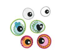 Kleiber Bügelbild Patch Applikation zum Aufbügeln Augen 2,3-3,5 cm