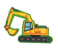 Kleiber Bügelbild Patch Applikation zum Aufbügeln Bagger 7,0 x 5,5 cm